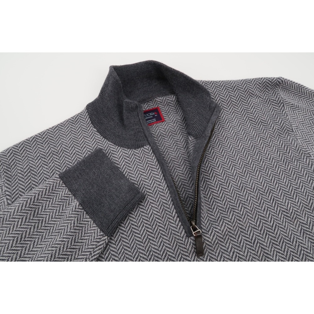 UNTUCKit Gray Zip Up Sweater